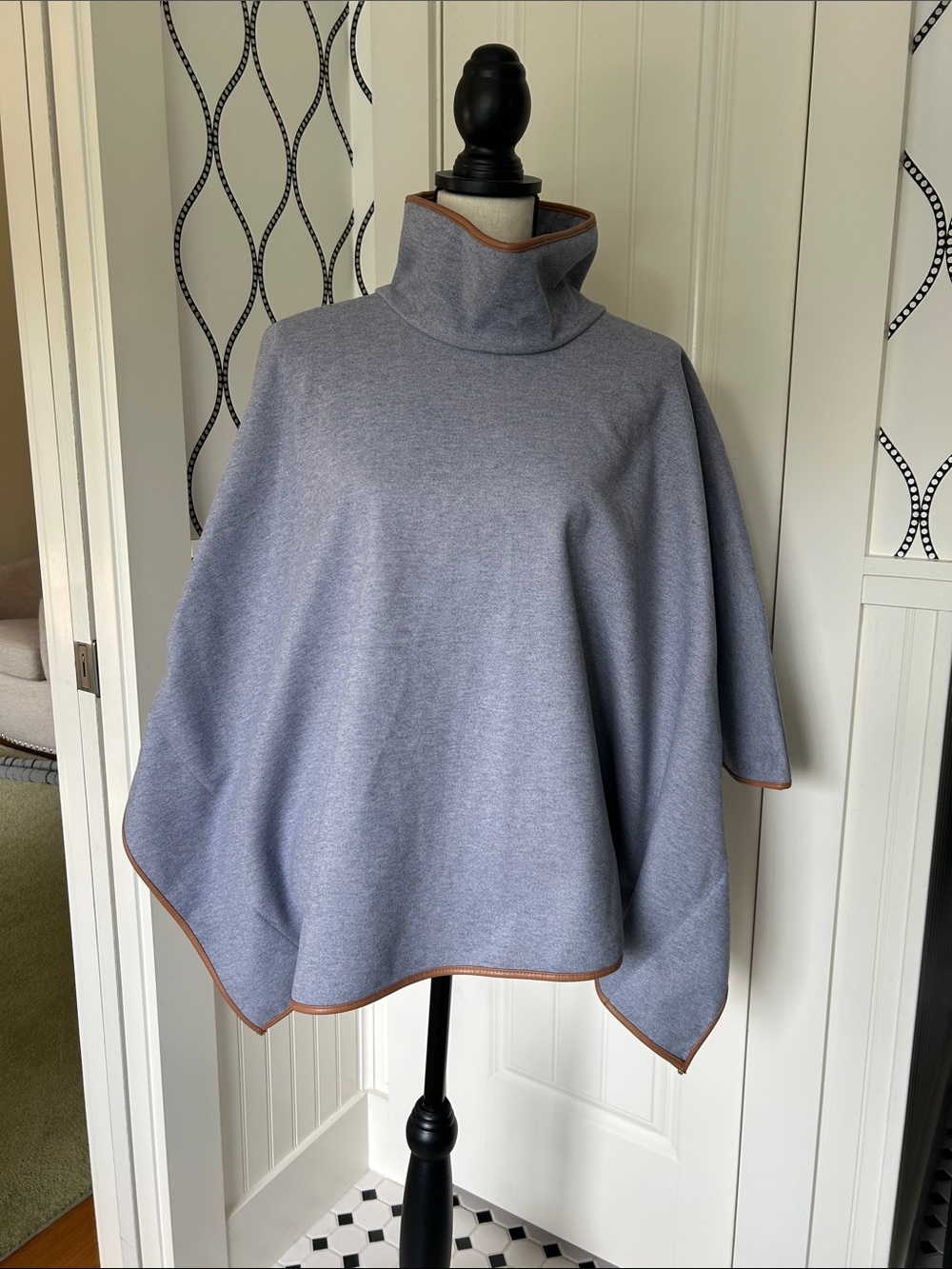 Tuckernuck Heather Gray Hood with Tan Leather Trim